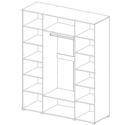 Фото Шкаф Вегас 4Д (180) четырехдверный в Краснодаре по цене 47 790 ₽ от производителя Горизонт, код товара 2000001539170 шт Фото Шкаф Вегас 4Д (180) четырехдверный от производителя Горизонт в Краснодаре по цене 47 790 ₽