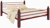 Фото derevyannye-krovati кровать двуспальная милана lux plus (см 160х200) трубка металл производитель Милсон