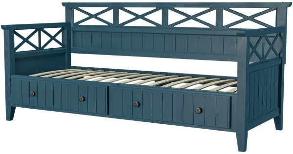 Фото Кровать односпальная Амелия (СМ 80х200) с выдвижными ящиками, без основания с универсальными царгами от производителя Браво-мебель в Краснодаре по цене 29&nbsp;730 ₽