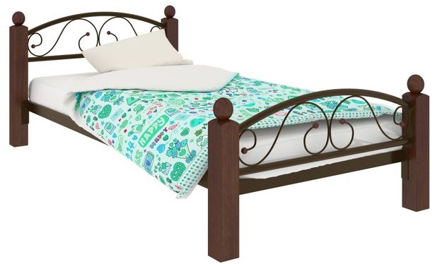 Фото Кровать односпальная Вероника Lux Plus (СМ 120х190) трубка металл от производителя Милсон в Краснодаре по цене 19 800 ₽