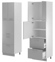 Кухня Монс пенал ПСВ-62 (белый, графит,(Леко)) в Краснодаре от производителя в интернет магазине Планета Комфорта Кухня Монс пенал ПСВ-62 (белый, графит,(Леко)) в Краснодаре от производителя