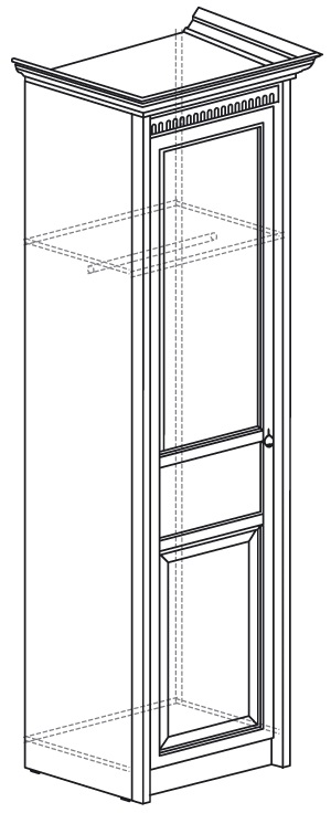 Фото Шкаф Лючия 182 (60) однодверный от производителя Яна в Краснодаре по цене 18 440 ₽