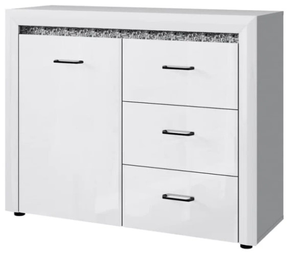 Фото Тумба 1D3S ВайтБлек (WhitBlack) от производителя Анрэкс в Краснодаре по цене 22 950 ₽