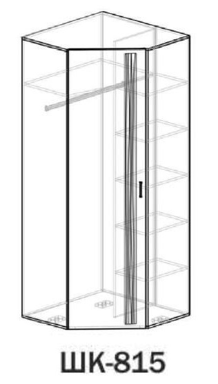Фото Шкаф Лотос ШК-815 (70) угловой от производителя Сантан в Краснодаре по цене 8 640 ₽
