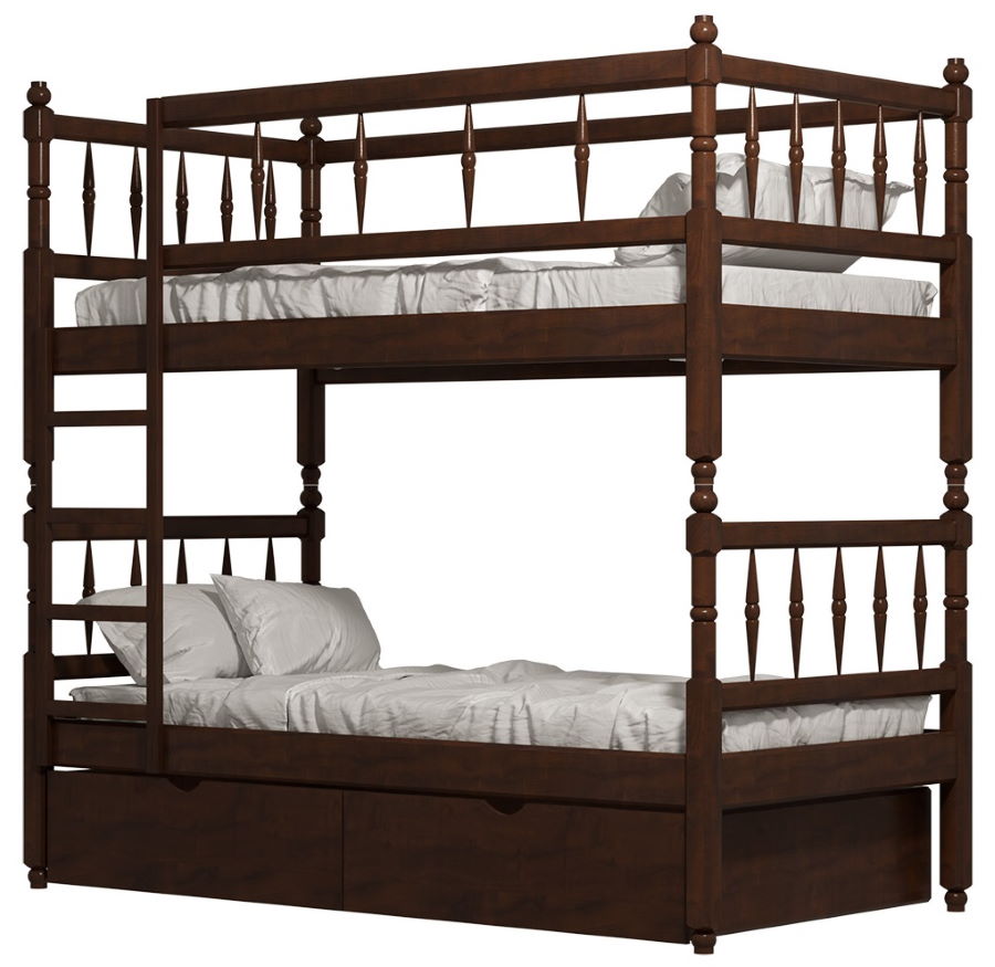 Фото Кровать двухъярусная №2 (СМ 80х190) с основанием от производителя Фант-мебель в Краснодаре по цене 37&nbsp;680 ₽