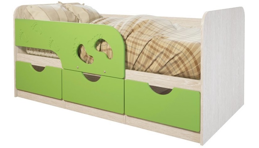 Фото Кровать детская Минима Лего (СМ 80х186) с ящиками в Краснодаре по цене 13 530 ₽ от производителя Мебелони, код товара  шт Фото Кровать детская Минима Лего (СМ 80х186) с ящиками от производителя Мебелони в Краснодаре по цене 13 530 ₽