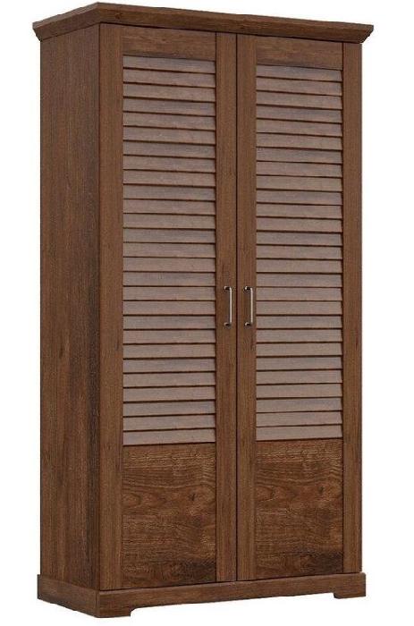 Шкаф Кантри (112) двухдверный (орех рибек темный, орех рибек темный,(СБК)) Шкаф Кантри (112) двухдверный (орех рибек темный, орех рибек темный,(СБК))