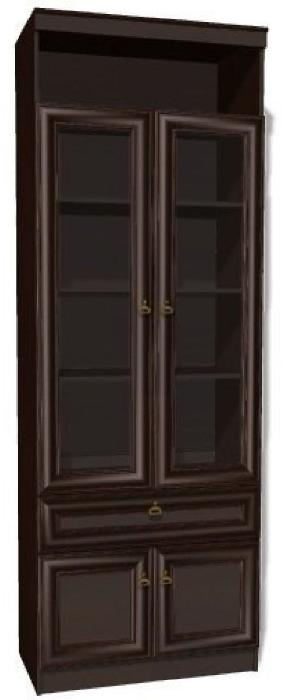 Шкаф для книг Инна 611 (денвер темный, денвер темный (Яна) )