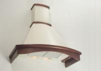 Вытяжка купольная Gretta (M) 90 (900х535хh895(1125)) (Материал Металл/Дерево , Цвет Бежевый/Орех) в Краснодаре от производителя 