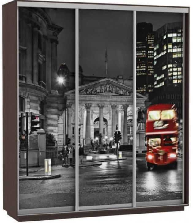 Фото Шкаф-купе Экспресс Трио Фото (1,8х0,6х2,2 - 3 двери) от производителя Мебельная компания Е1 в Краснодаре по цене 44&nbsp;410 ₽