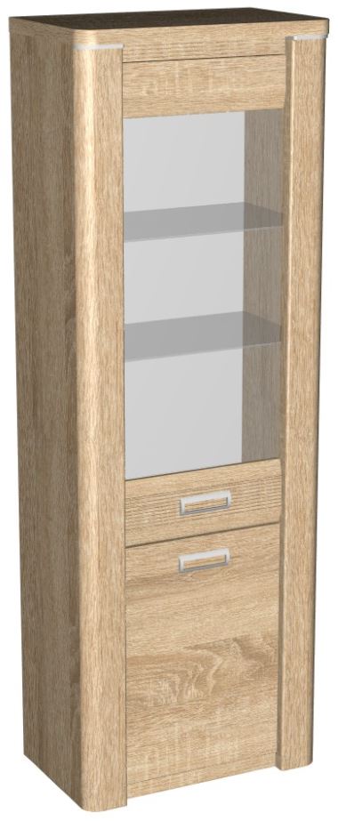 Фото Пенал со стеклом высокий Магнолия ГМ-03 от производителя СБК в Краснодаре по цене 19&nbsp;830 ₽