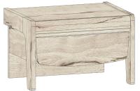 Тумба прикроватная Мале (дуб галифакс белый, дуб галифакс белый (СБК) ) в Краснодаре от производителя 