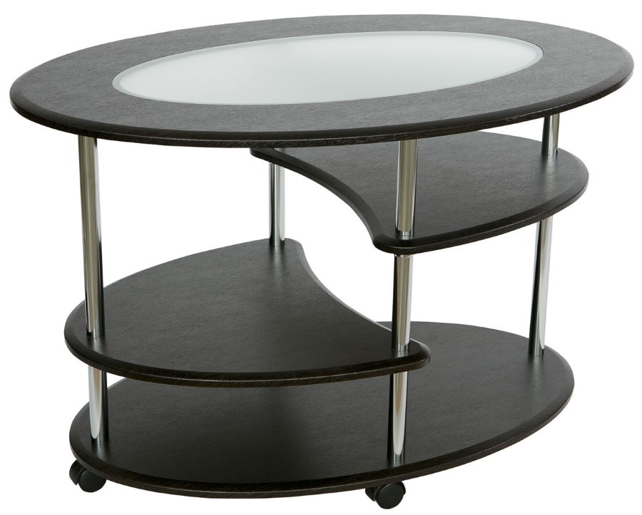 Фото Стол журнальный Эллипс (стекло) от производителя Калифорния в Краснодаре по цене 9&nbsp;060 ₽