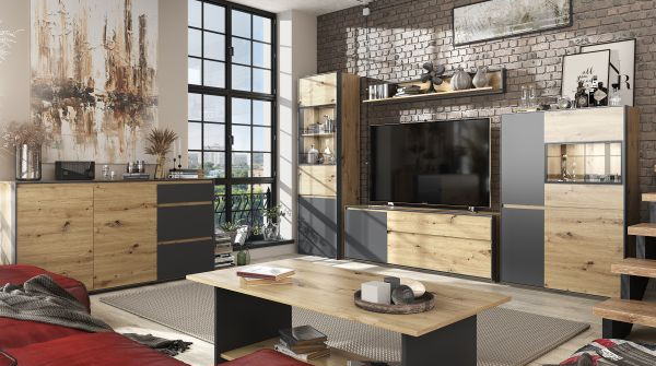 Фото Шкаф с витриной 1V3D Боско (Bosco) от производителя Анрэкс в Краснодаре по цене 22 840 ₽