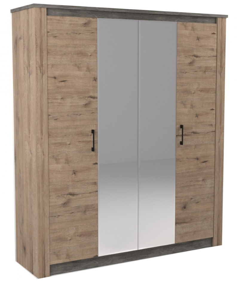 Фото Шкаф Денвер 2300 (192) четырехдверный от производителя СБК в Краснодаре по цене 47&nbsp;470 ₽