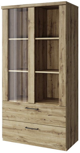 Фото Шкаф с витриной 1V2S3N Дорсет (Doorset) от производителя Анрэкс в Краснодаре по цене 17 680 ₽