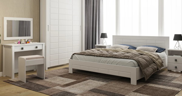 Фото Кровать двуспальная Изабель ИЗ-713К (СМ 180х200) без основания от производителя Компасс в Краснодаре по цене 21&nbsp;980 ₽