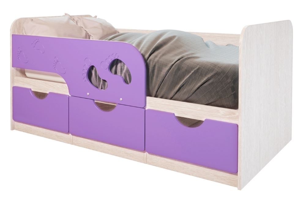 Фото Кровать детская Минима Лего (СМ 80х160) от производителя Мебелони в Краснодаре по цене 13&nbsp;530 ₽