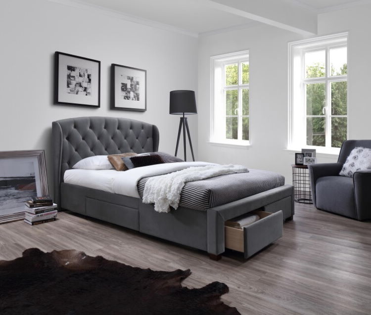 Фото Кровать двуспальная Halmar Sabrina (СМ 160х200) c ортопедическим основанием от производителя Halmar  в Краснодаре по цене 71&nbsp;530 ₽