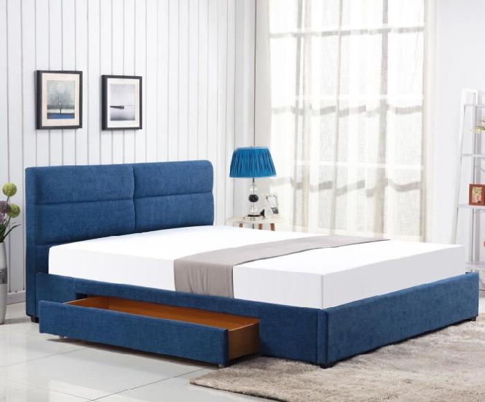 Кровать двуспальная Halmar Merida (СМ 160х200) c ортопедическим основанием ( 160х200 , дерево/ткань , синий , без подъемного мех. , ящики в комплекте , без матраса (Halmar ) ) Кровать двуспальная Halmar Merida (СМ 160х200) c ортопедическим основанием ( 160х200 , дерево/ткань , синий , без подъемного мех. , ящики в комплекте , без матраса (Halmar ) )