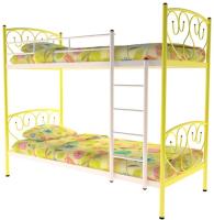 Кровать двухъярусная Злата (СМ 80х190) трубка металл в интернет магазине Планета Комфорта Фото metallicheskie-krovati кровать двухъярусная злата (см 80х190) трубка металл производитель Милсон