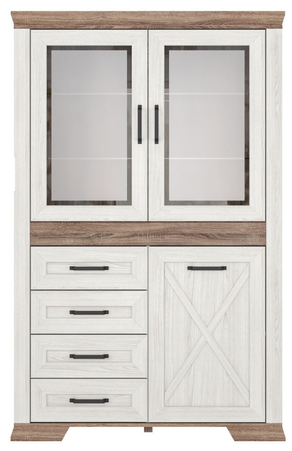 Фото Шкаф Marselle REG2W1D4S от производителя Black Red White (БРВ) в Краснодаре по цене 46 690 ₽