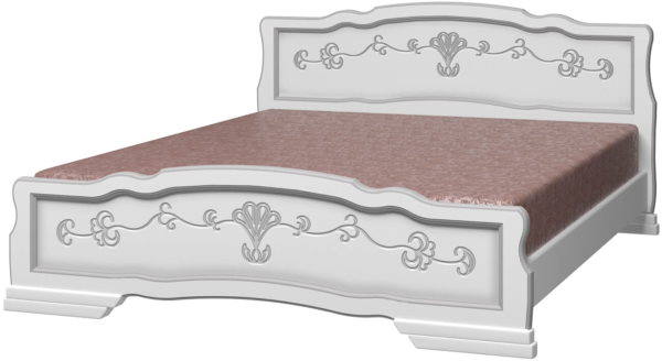 Фото Кровать двуспальная Карина-6 (СМ 160х200) с выдвижными ящиками, без основания с универсальными царга от производителя Браво-мебель в Краснодаре по цене 29 530 ₽