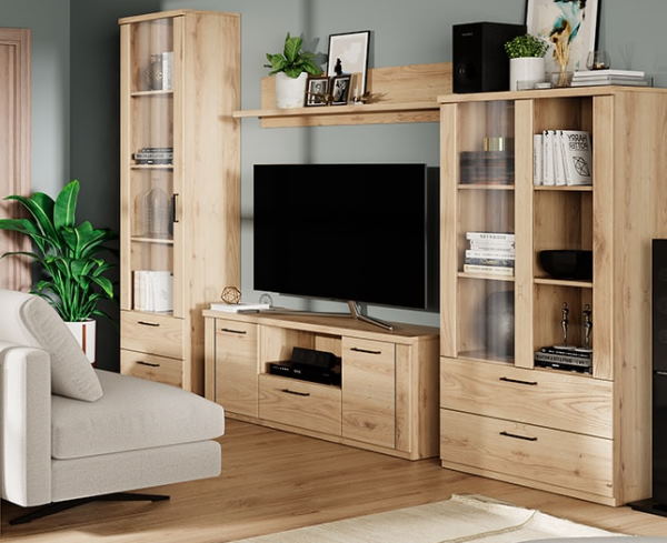 Фото Шкаф с витриной 1V2S Дорсет (Doorset) от производителя Анрэкс в Краснодаре по цене 16 980 ₽