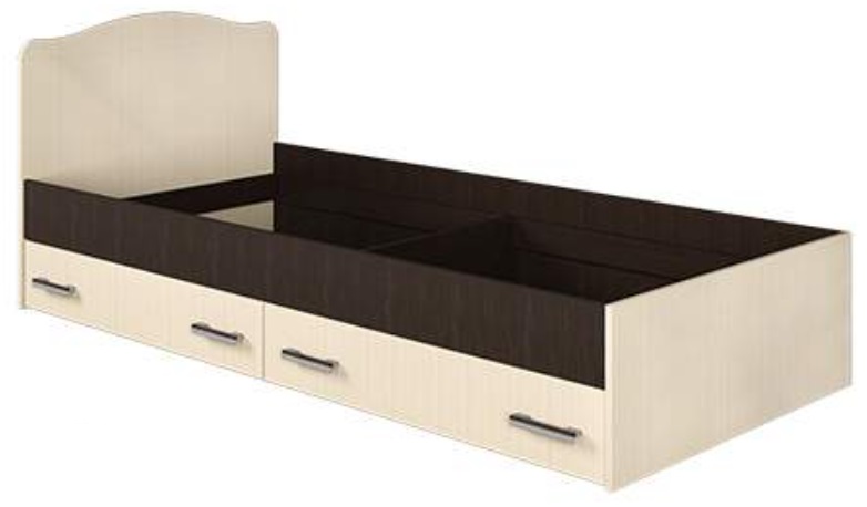 Фото Кровать односпальная с ящиками Светлана (СМ 90х190) без основания от производителя Мебель Маркет в Краснодаре по цене 10&nbsp;300 ₽