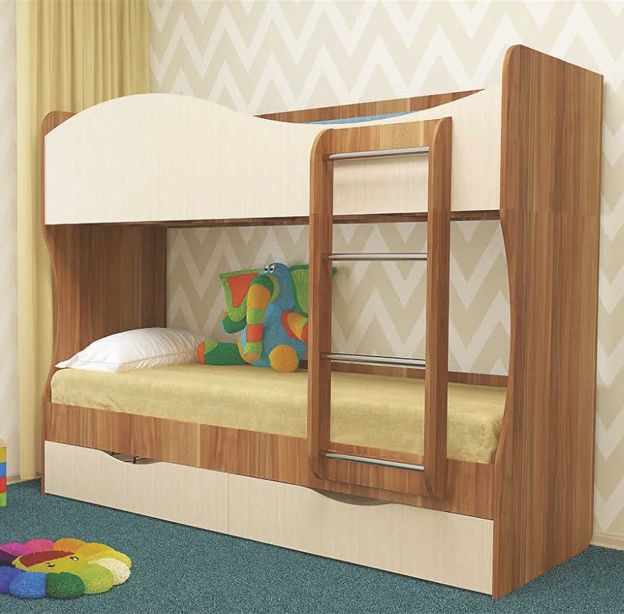 Фото Кровать 2-х ярусная Кузя (СМ 80х200) от производителя Пирамида в Краснодаре по цене 20&nbsp;430 ₽