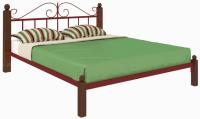 Фото derevyannye-krovati кровать двуспальная диана lux (см 160х190) трубка металл производитель Милсон