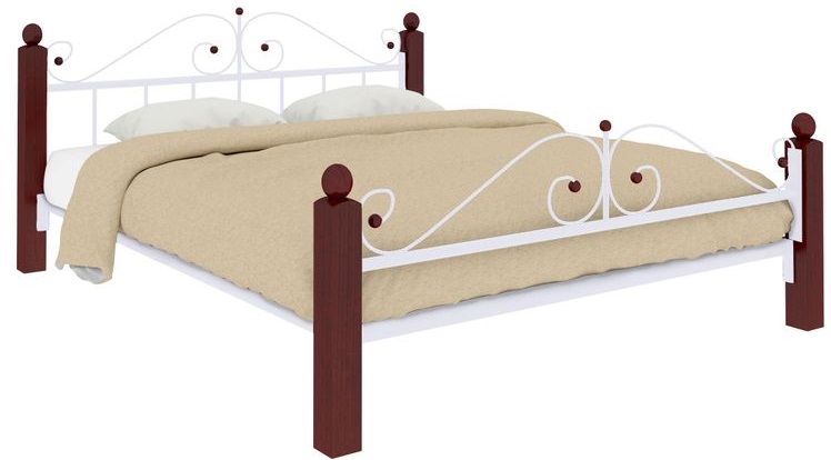 Фото Кровать двуспальная Диана Lux Plus (СМ 140х200) трубка металл от производителя Милсон в Краснодаре по цене 21 730 ₽