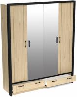 Шкаф четырехдверный (2 зеркала)