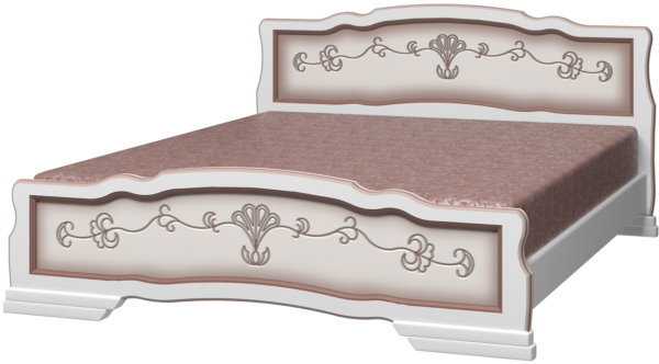 Фото Кровать двуспальная Карина-6 (СМ 160х200) с выдвижными ящиками, без основания с универсальными царга от производителя Браво-мебель в Краснодаре по цене 29 530 ₽