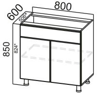 Кухня Волна стол-рабочий С800яс в интернет магазине Планета Комфорта Фото kukhnya-volna-sv кухня волна стол-рабочий с800яс производитель SV-мебель