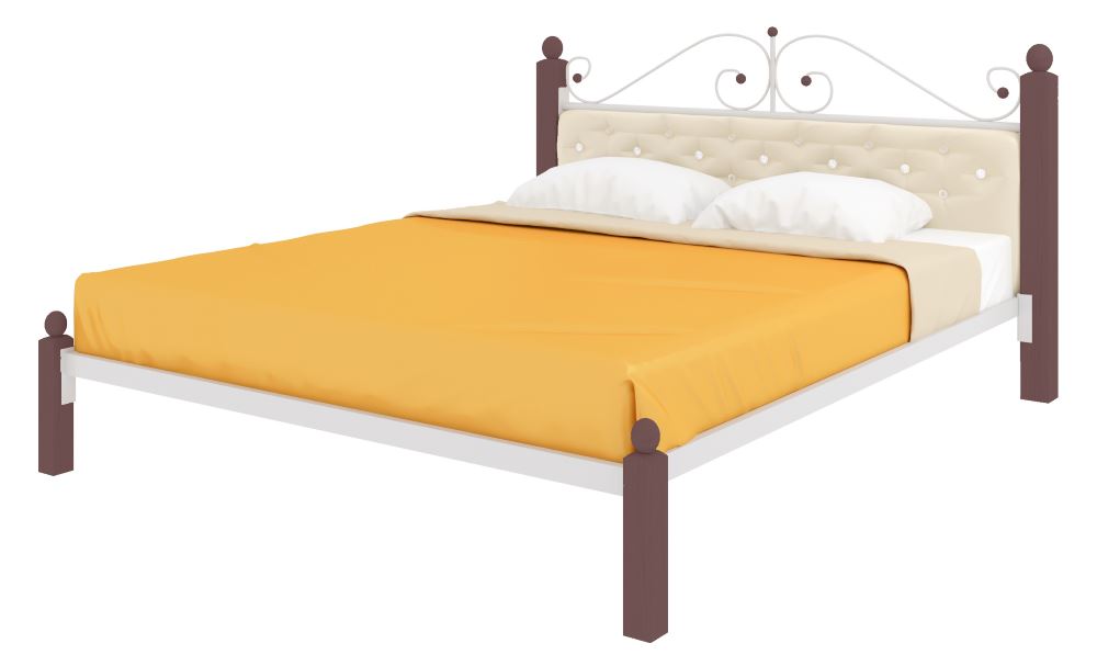Фото Кровать двуспальная Диана Lux мягкая (СМ 180х200) трубка металл от производителя Милсон в Краснодаре по цене 24 300 ₽