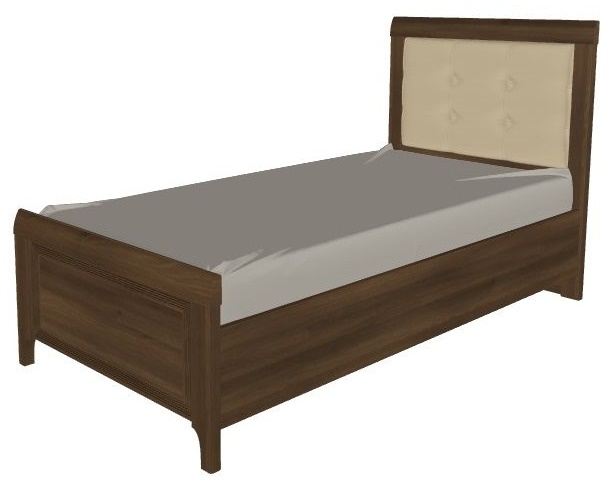 Кровать односпальная Карина КР-1035 (СМ 90х190) с ламельным основанем ( 90х190 , ЛДСП/МДФ , акация молдау , без подъемного мех. , без ящиков , без матраса (Лером) ) Кровать односпальная Карина КР-1035 (СМ 90х190) с ламельным основанем ( 90х190 , ЛДСП/МДФ , акация молдау , без подъемного мех. , без ящиков , без матраса (Лером) )