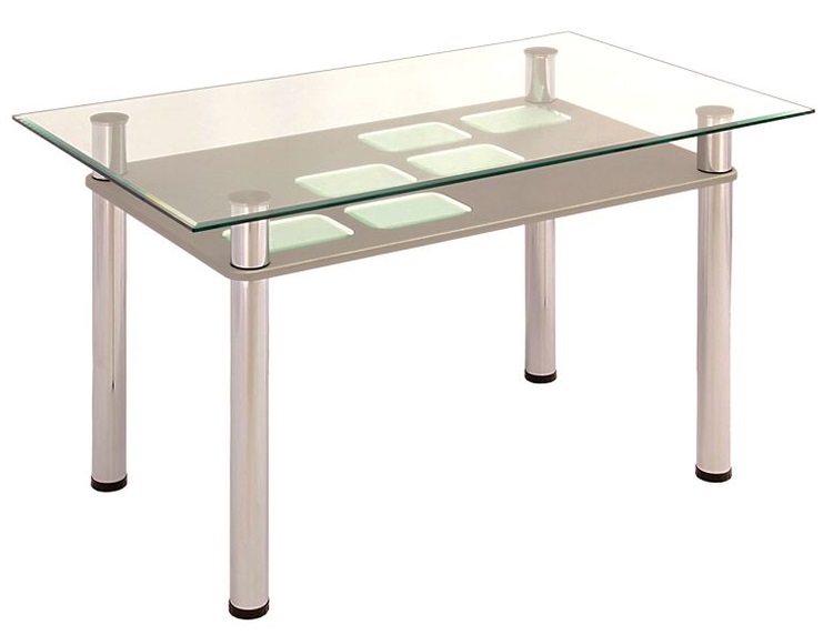 Фото Стол обеденный 3.0 с полкой мдф от производителя Мебель из стекла в Краснодаре по цене 12 330 ₽