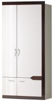Шкаф Ронда 318 (100) двухдверный (белый, белый глянец-венге,(Яна)) в Краснодаре от производителя 
