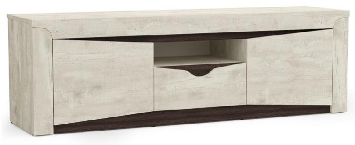 Тумба для ТВ Лючия 33.17 (бетон пайн белый, бетон пайн белый-венге (Олмеко) )