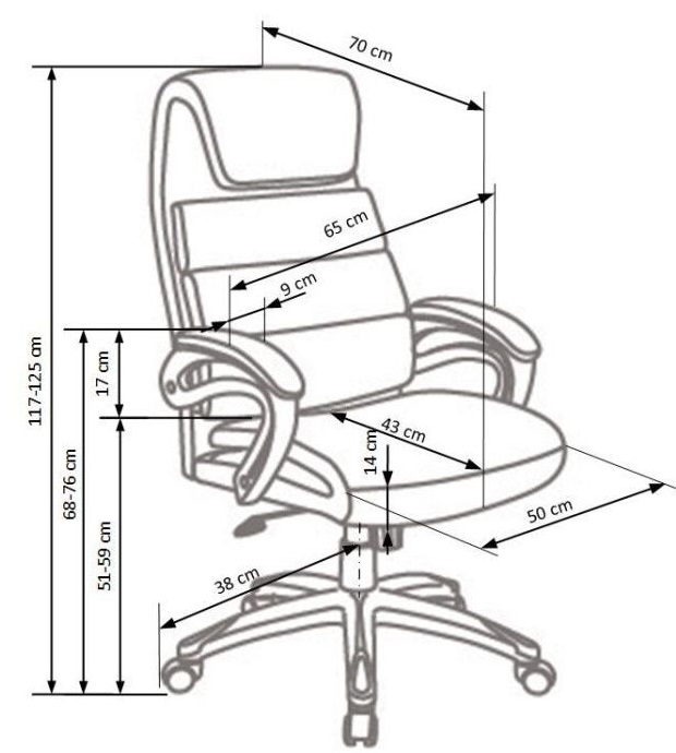 Фото Кресло для руководителя Halmar Sidney от производителя Halmar  в Краснодаре по цене 33&nbsp;780 ₽