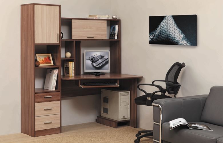 Фото Стол компьютерный ПКС-10 (1,5) в Краснодаре по цене 12 660 ₽ от производителя Олмеко, код товара 2000001454183, 2000001454190 шт Фото Стол компьютерный ПКС-10 (1,5) от производителя Олмеко в Краснодаре по цене 12 660 ₽