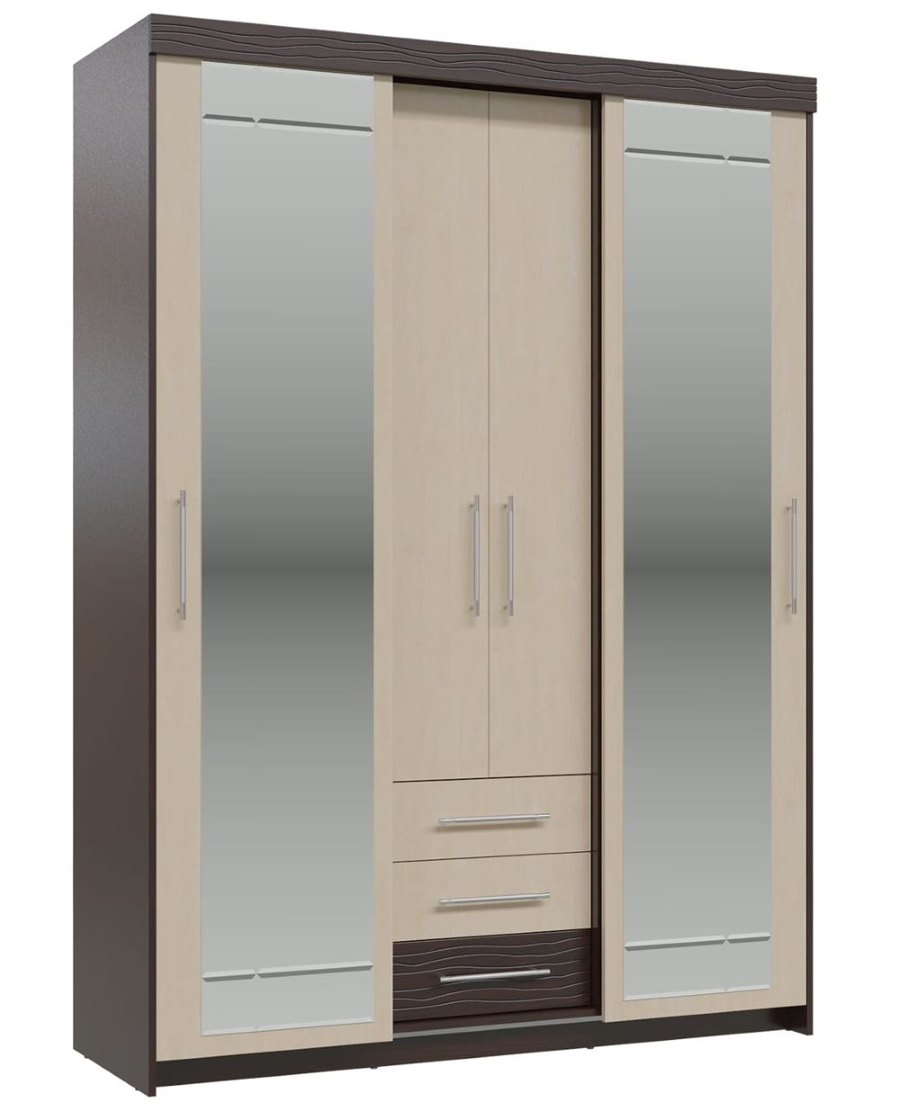 Фото Шкаф-купе с ящиками Олимп (2 двери) от производителя Гранд Кволити в Краснодаре по цене 36&nbsp;860 ₽