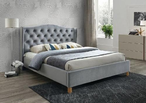 Кровать двуспальная Signal Aspen velvet bluvel (СМ 140х200) c ортопедическим основанием в интернет магазине Планета Комфорта Фото derevyannye-krovati кровать двуспальная signal aspen velvet bluvel (см 140х200) c ортопедическим основанием производитель Signal