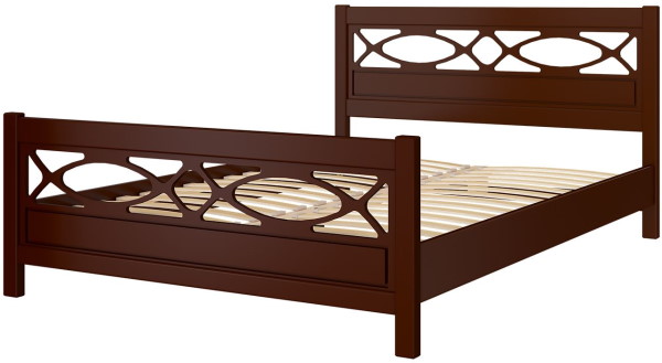 Фото Кровать двуспальная Лоренса (СМ 140х200) без основания с универсальными царгами от производителя Браво-мебель в Краснодаре по цене 18 430 ₽