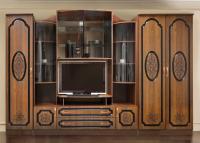 Стенка Эдвард-7 вар.№4 ЛМДФ (орех донской, орех донской,(Диал)) в Краснодаре от производителя 