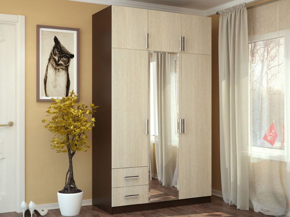 Фото Шкаф с ящиками (129) трехдверный от производителя БТС  в Краснодаре по цене 15 340 ₽