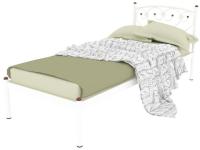 Кровать односпальная Ева (СМ 80х190) трубка металл в интернет магазине Планета Комфорта Фото metallicheskie-krovati кровать односпальная ева (см 80х190) трубка металл производитель Милсон