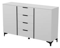 Комод комбинированный Брента (белый снег-лак белый (Браво-мебель) ) в Краснодаре от производителя 