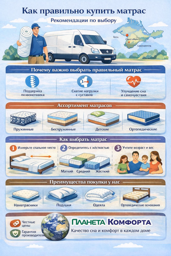 Как купить матрас в интернет магазине Планета Комфорта Краснодар